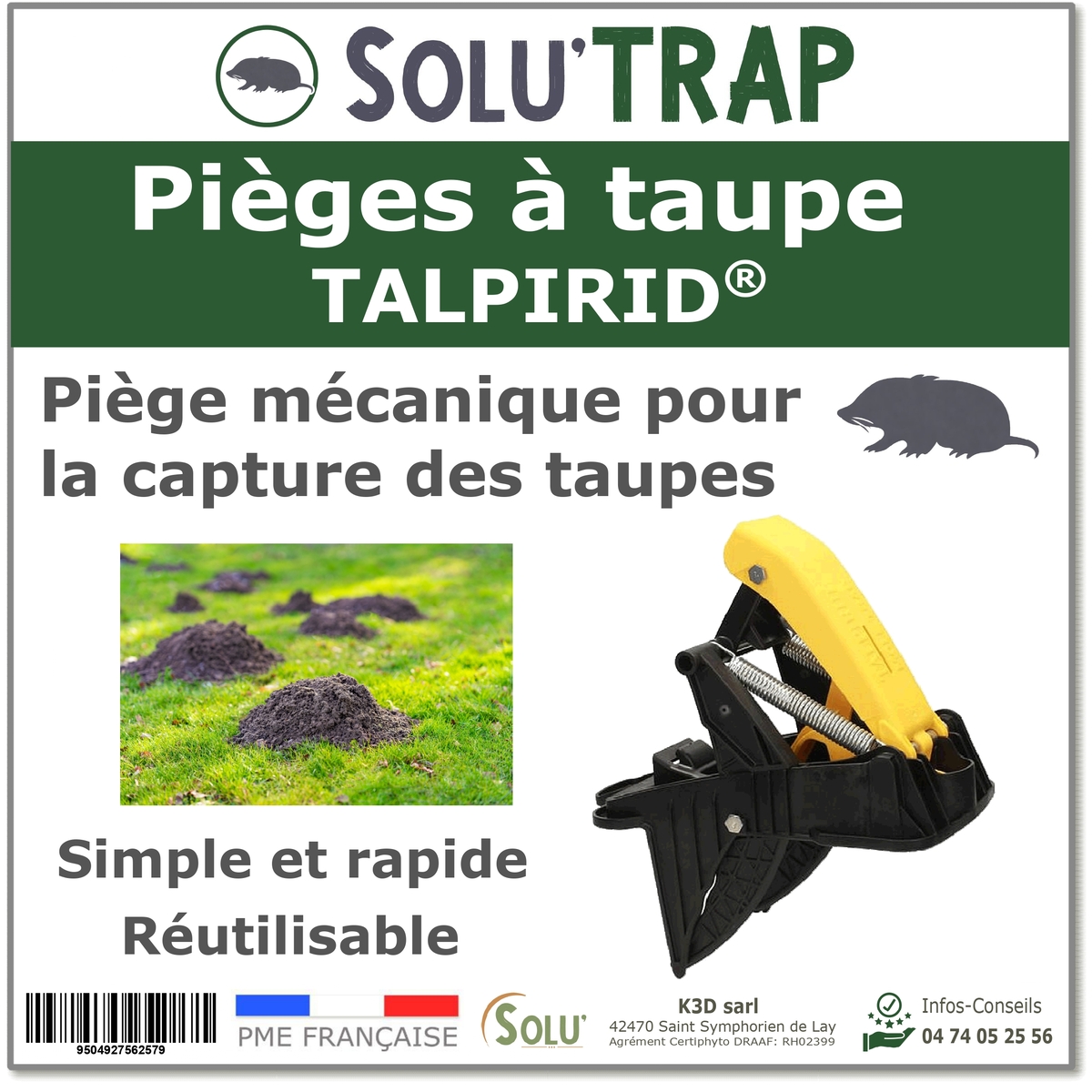 Piège pour la capture des taupes Talpirid, Solu